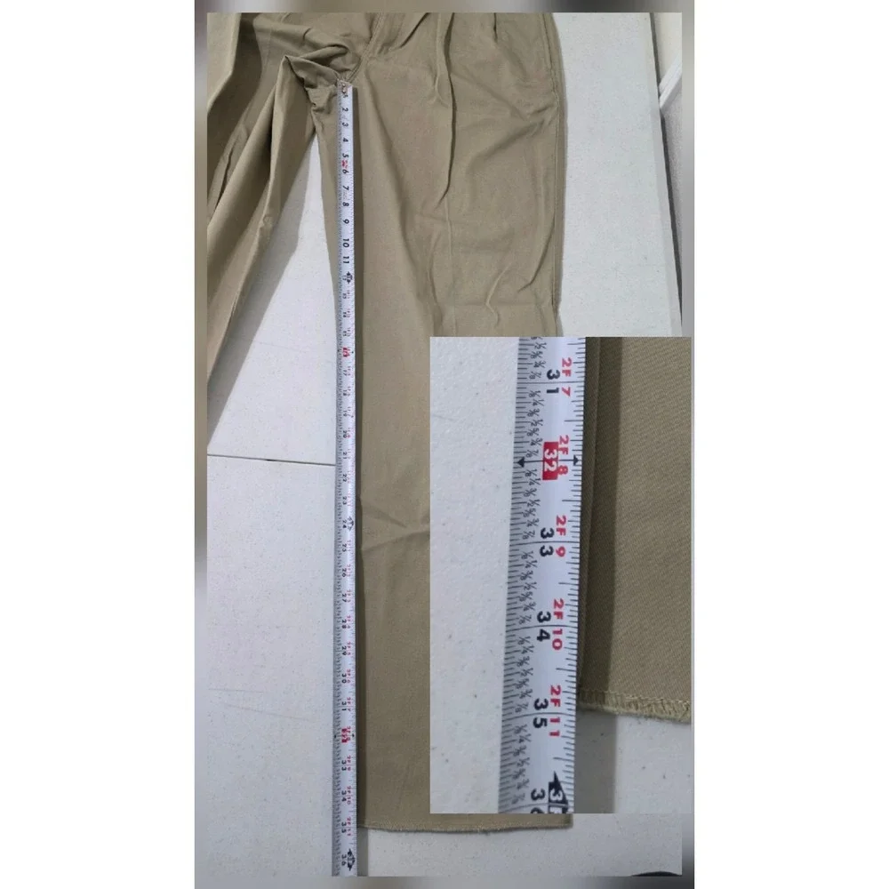 Vtg Deadstock Nike Playerpant Mens 36 Khaki Pleated Pant Unhemmed 152617-235 NWT